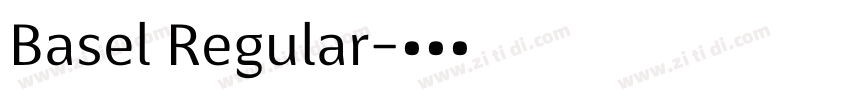 Basel Regular字体转换